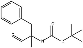 Carbamic acid, N-(1-formyl-1-methyl-2-phenylethyl)-, 1,1-dimethylethyl ester Structure