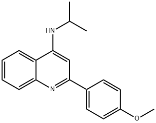 N-Isopropyl-2-(4-methoxyphenyl)quinolin-4-amine 구조식 이미지