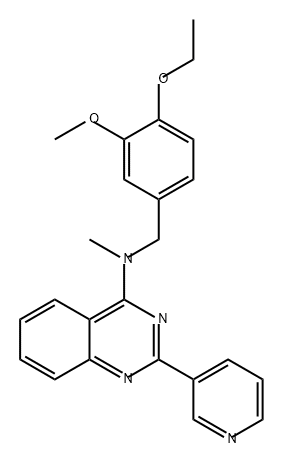 4-Quinazolinamine, N-[(4-ethoxy-3-methoxyphenyl)methyl]-N-methyl-2-(3-pyridinyl)- Structure