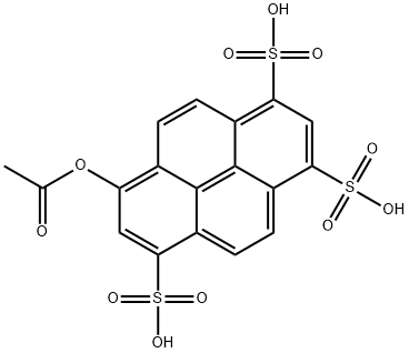 1,3,6-Pyrenetrisulfonic acid, 8-(acetyloxy)- 구조식 이미지