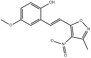 Phenol, 4-methoxy-2-[2-(3-methyl-4-nitro-5-isoxazolyl)ethenyl]-, (E)- (9CI) Structure