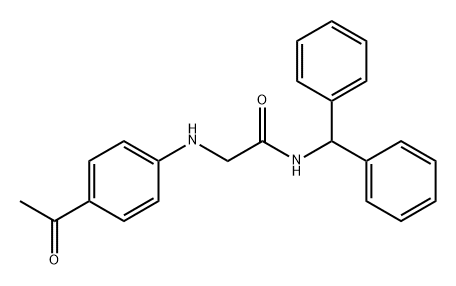 Acetamide, 2-[(4-acetylphenyl)amino]-N-(diphenylmethyl)- 구조식 이미지