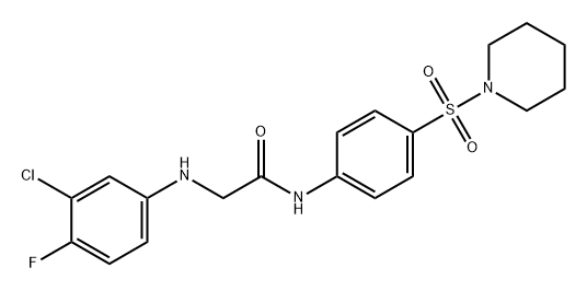 Acetamide, 2-[(3-chloro-4-fluorophenyl)amino]-N-[4-(1-piperidinylsulfonyl)phenyl]- 구조식 이미지