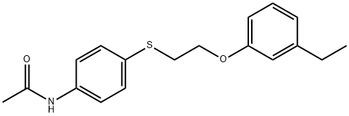 Acetamide, N-[4-[[2-(3-ethylphenoxy)ethyl]thio]phenyl]- Structure