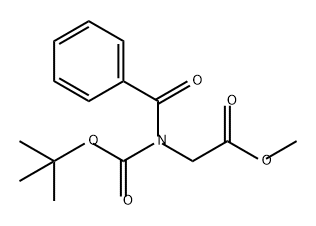 Glycine, N-benzoyl-N-[(1,1-dimethylethoxy)carbonyl]-, methyl ester Structure