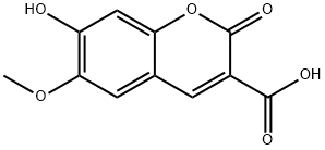 2H-1-Benzopyran-3-carboxylic acid, 7-hydroxy-6-methoxy-2-oxo- Structure