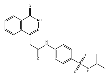 1-Phthalazineacetamide, 3,4-dihydro-N-[4-[[(1-methylethyl)amino]sulfonyl]phenyl]-4-oxo- Structure