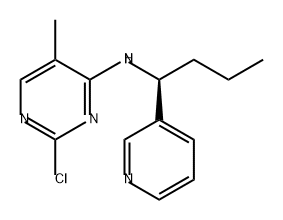 4-Pyrimidinamine, 2-chloro-5-methyl-N-[(1S)-1-(3-pyridinyl)butyl]- 구조식 이미지