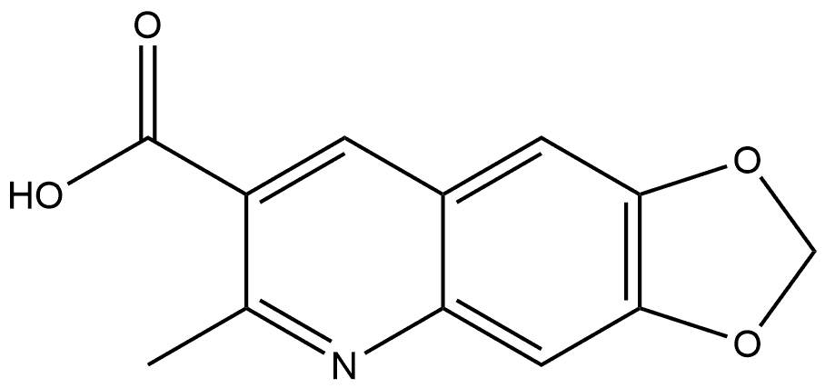 6-methyl-[1,3]dioxolo[4,5-g]quinoline-7-carboxylic acid Structure