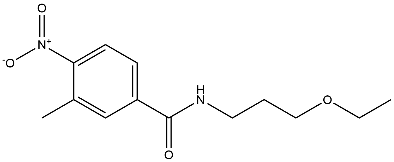 N-(3-ethoxypropyl)-3-methyl-4-nitrobenzamide Structure