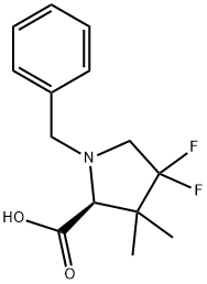 L-Proline, 4,4-difluoro-3,3-dimethyl-1-(phenylmethyl)- Structure