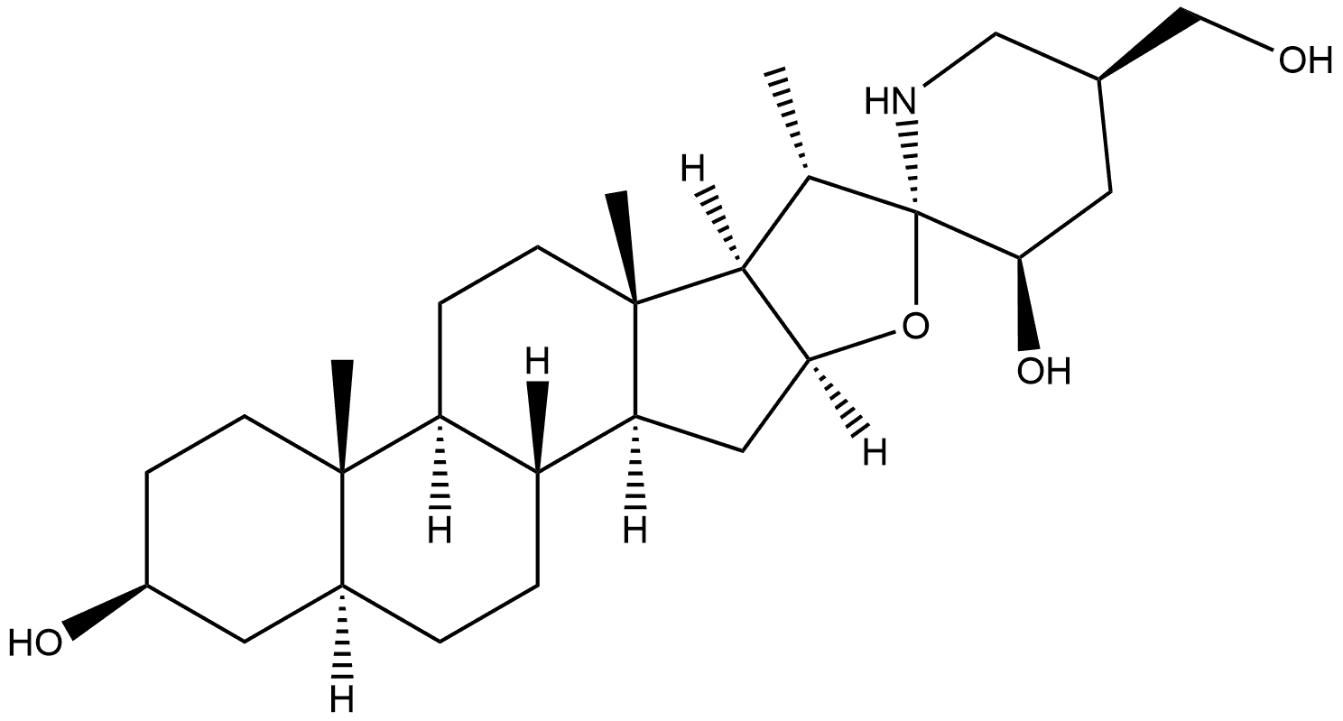 Spirosolane-3,23,27-triol, (3β,5α,22α,23R,25S)- Structure