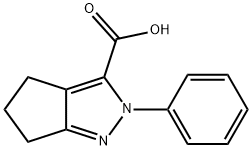 2,4,5,6-Tetrahydro-2-phenyl-3-cyclopentapyrazolecarboxylic acid Structure