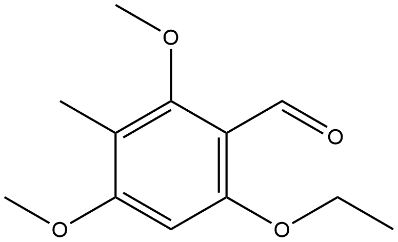 6-Ethoxy-2,4-dimethoxy-3-methylbenzaldehyde Structure