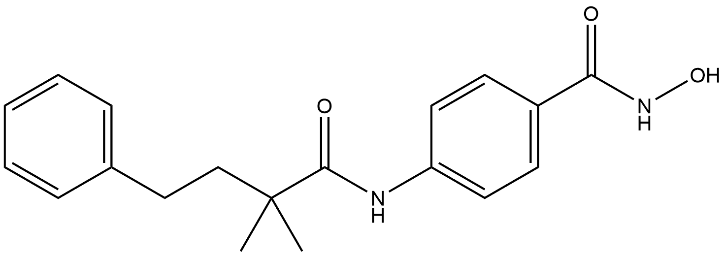 Benzenebutanamide, N-[4-[(hydroxyamino)carbonyl]phenyl]-α,α-dimethyl- Structure