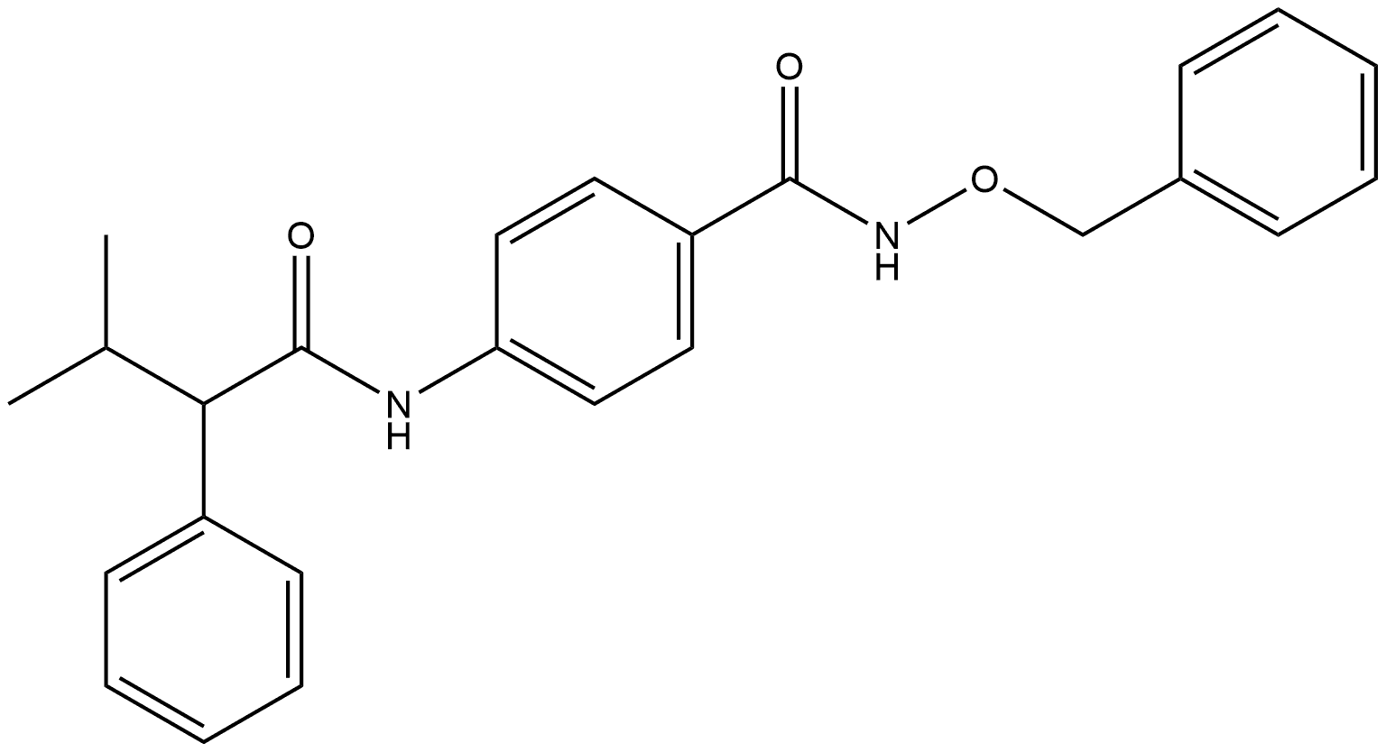 N-benzyloxy-4-(3-methyl-2-phenyl-butyrylamino)benzamide Structure