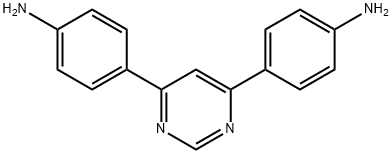 Benzenamine, 4,4'-(4,6-pyrimidinediyl)bis- Structure