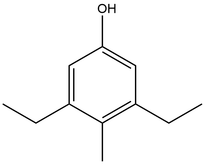 Phenol, 3,5-diethyl-4-methyl- Structure