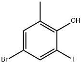 Phenol, 4-bromo-2-iodo-6-methyl- Structure