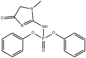Phosphoramidic acid, N-(4,5-dihydro-1-methyl-4-oxo-1H-imidazol-2-yl)-, diphenyl ester Structure
