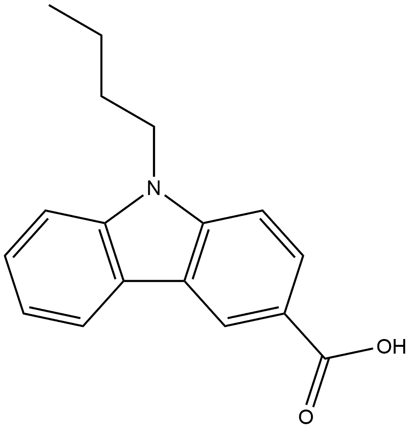 9-butyl-9H-carbazole-3-carboxylic acid Structure