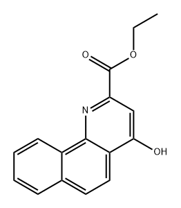 Benzo[h]quinoline-2-carboxylic acid, 4-hydroxy-, ethyl ester 구조식 이미지