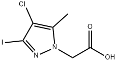 1H-Pyrazole-1-acetic acid, 4-chloro-3-iodo-5-methyl- Structure