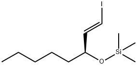 Silane, [[(1S)-1-[(1E)-2-iodoethenyl]hexyl]oxy]trimethyl- Structure