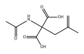 Propanedioic acid, 2-(acetylamino)-2-(2-methyl-2-propen-1-yl)- 구조식 이미지