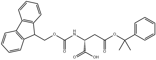N-α-(9-Fluorenylmethoxycarbonyl)-D-aspartic acid β-(2-phenyl)isopropyl ester 구조식 이미지