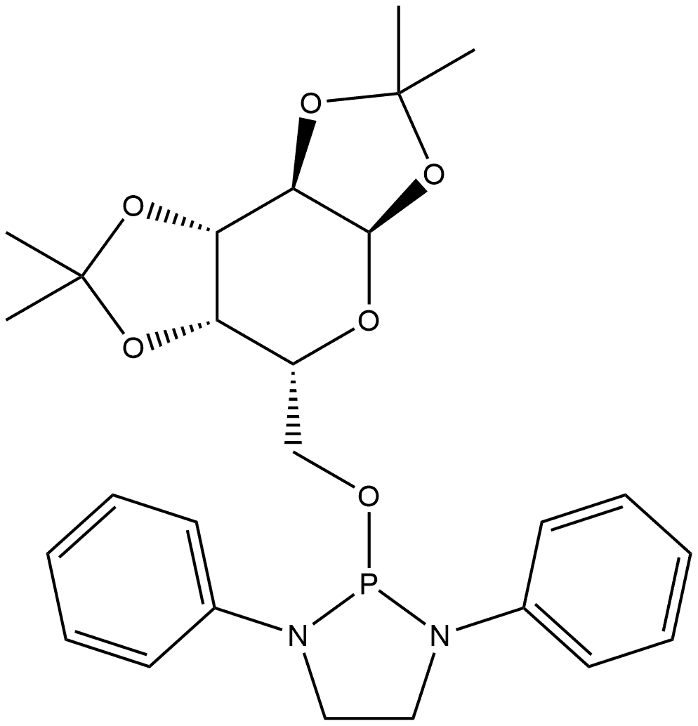 α-D-Galactopyranose, 6-O-(1,3-diphenyl-1,3,2-diazaphospholidin-2-yl)-1,2:3,4-bis-O-(1-methylethylidene)- Structure