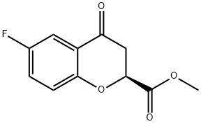 (S)-Methyl 6-fluoro-4-oxochroman-2-carboxylate Structure