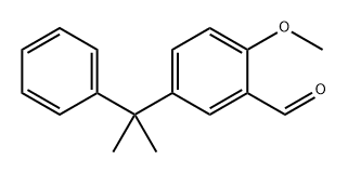 Benzaldehyde, 2-methoxy-5-(1-methyl-1-phenylethyl)- 구조식 이미지