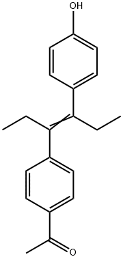 Ethanone, 1-[4-[1-ethyl-2-(4-hydroxyphenyl)-1-buten-1-yl]phenyl]- 구조식 이미지