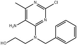 Ethanol, 2-[(5-amino-2-chloro-6-methyl-4-pyrimidinyl)(phenylmethyl)amino]- Structure