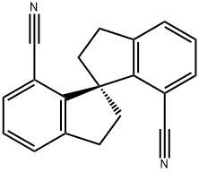 1,1'-Spirobi[1H-indene]-7,7'-dicarbonitrile, 2,2',3,3'-tetrahydro-, (1R)- (9CI) Structure