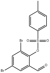 2,4-dibromo-6-formylphenyl 4-methylbenzenesulfonate 구조식 이미지