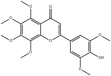 4H-1-Benzopyran-4-one, 2-(4-hydroxy-3,5-dimethoxyphenyl)-5,6,7,8-tetramethoxy- Structure