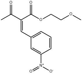 Butanoic acid, 2-[(3-nitrophenyl)methylene]-3-oxo-, 2-methoxyethyl ester, (Z)- Structure