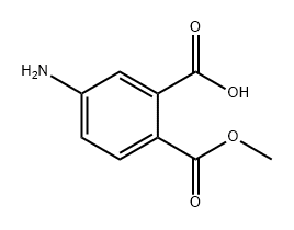 1,2-Benzenedicarboxylic acid, 4-amino-, 1-methyl ester Structure