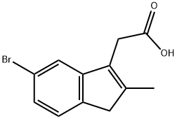 1H-Indene-3-acetic acid, 5-bromo-2-methyl- Structure