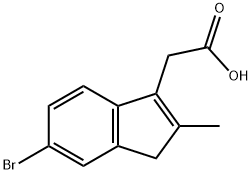 1H-Indene-3-acetic acid, 6-bromo-2-methyl- Structure