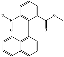 Benzoic acid, 2-(1-naphthalenyl)-3-nitro-, methyl ester 구조식 이미지