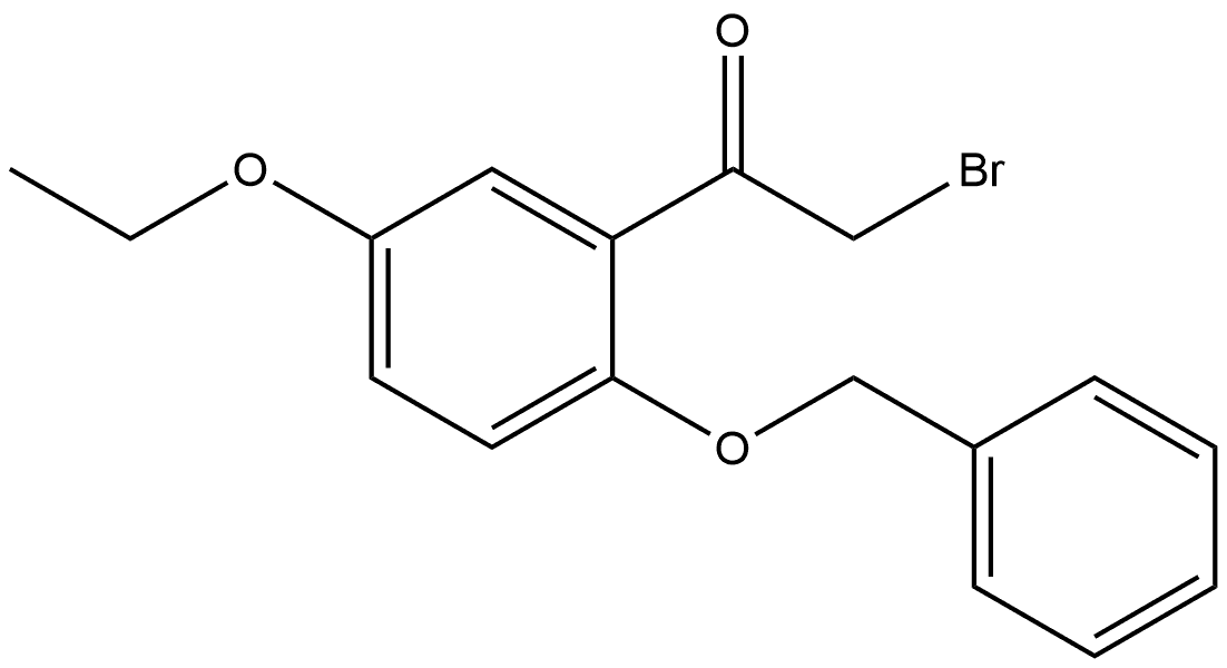 2-Bromo-1-[5-ethoxy-2-(phenylmethoxy)phenyl]ethanone Structure