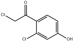 Ethanone, 2-chloro-1-(2-chloro-4-hydroxyphenyl)- Structure