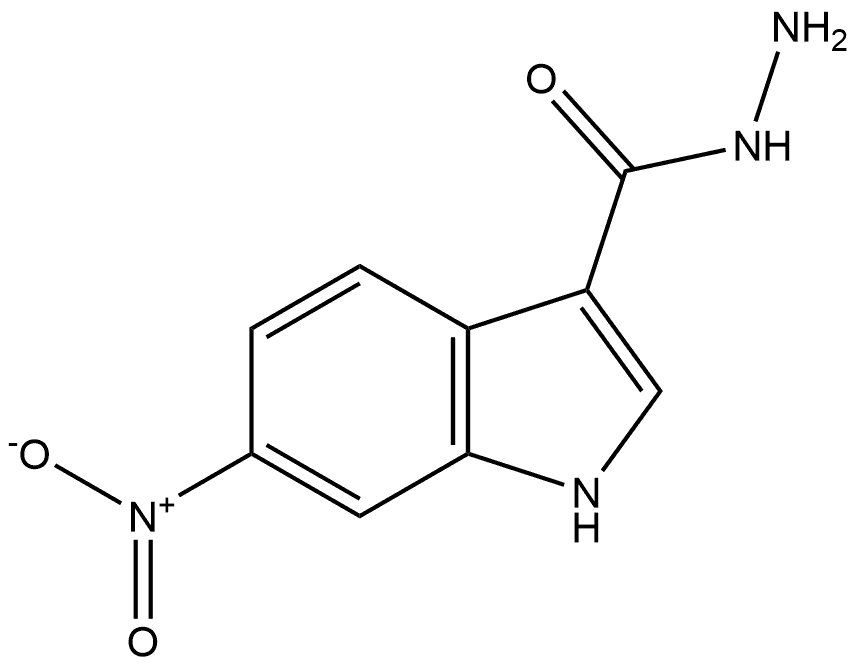 6-Nitroindole-3-carbohydrazide 구조식 이미지