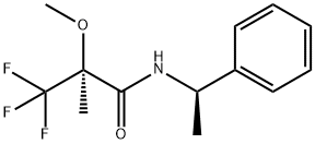 Propanamide, 3,3,3-trifluoro-2-methoxy-2-methyl-N-[(1R)-1-phenylethyl]-, (2S)- Structure