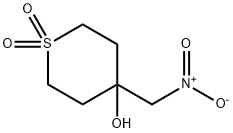 2H-Thiopyran-4-ol, tetrahydro-4-(nitromethyl)-, 1,1-dioxide 구조식 이미지