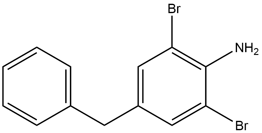 2,6-Dibromo-4-(phenylmethyl)benzenamine Structure