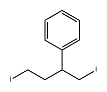 Benzene, [3-iodo-1-(iodomethyl)propyl]- 구조식 이미지